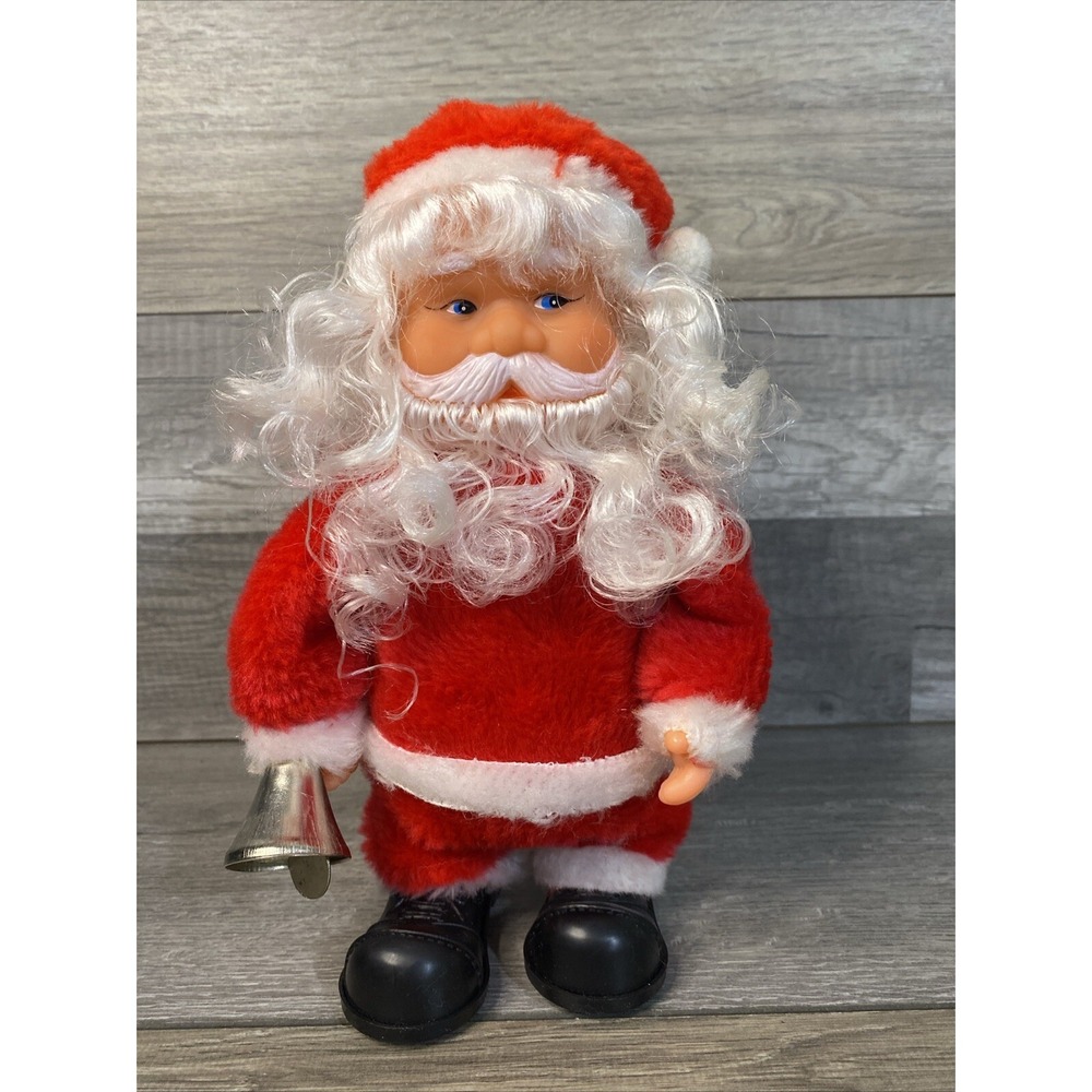 Vintage Musical 10" Santa With Bell Original Box Music Plays No Movement